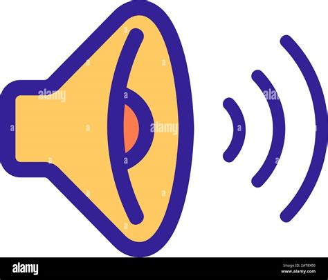 Speaker With Sound Icon Vector Isolated Contour Symbol Illustration