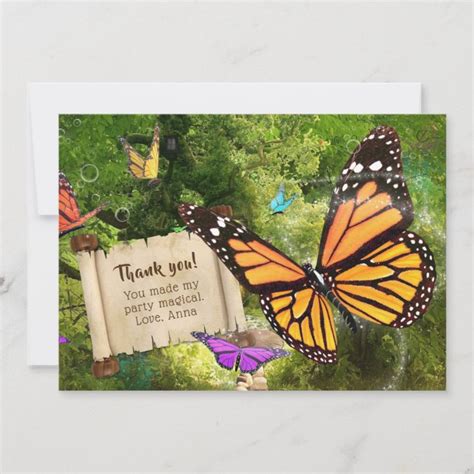 Butterfly Thank You Card | Zazzle