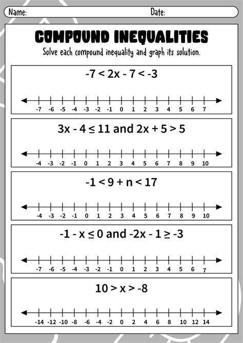 19 Algebra Solving Inequalities Worksheets