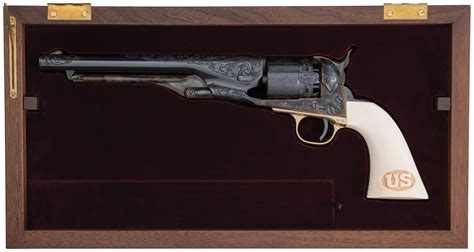 Cased Adams And Adams Master Engraved Colt 1860 Army Revolver Rock