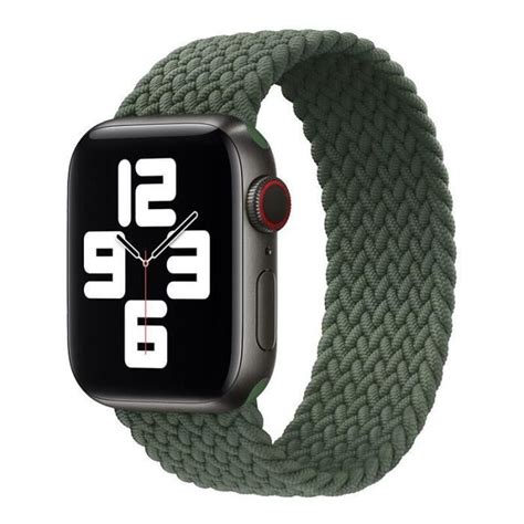 Bracelet Boucle Unique Tress Pour Apple Watch Yiou Vert Nuit