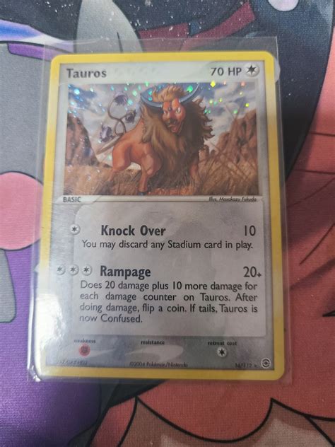 Tauros Ex Firered Leafgreen Pokemon Trading Card Holo Lp Etsy