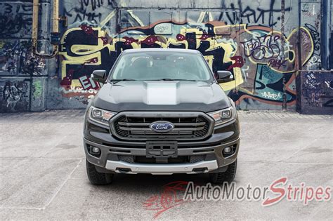 2019 2022 Ford Ranger Hood Stripes Center Decals Vim Hood Vinyl