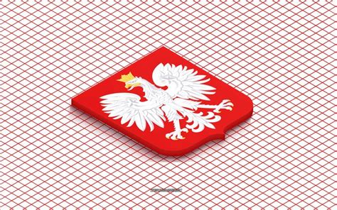 Download wallpapers 4k, Poland national football team isometric logo ...