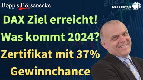 Zertifikat Mit Gewinn Und Dax Analyse Bopp S B Rsenecke