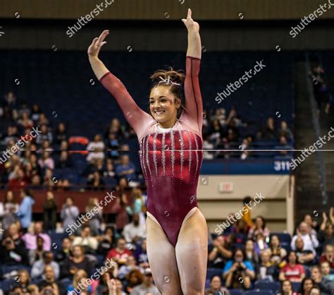 Oklahomas Maggie Nichols Smiles She Completes Editorial Stock Photo