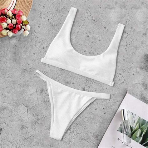 Bikini Set Mujeres Vendaje Traje de baño Push Up Micro Traje de baño