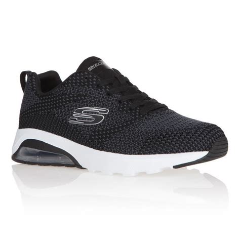 SKECHERS Baskets Skech Air Extrême Homme Noir et Blanc Tige en