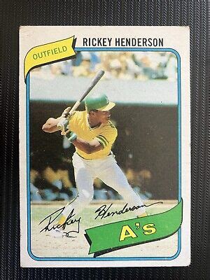 1980 Topps 482 Rickey Henderson Hall Of Famer Stolen Base King EBay