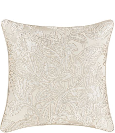 J Queen New York Villanova Grand Scale Woven Jacobean Decorative Reversible Square Pillow