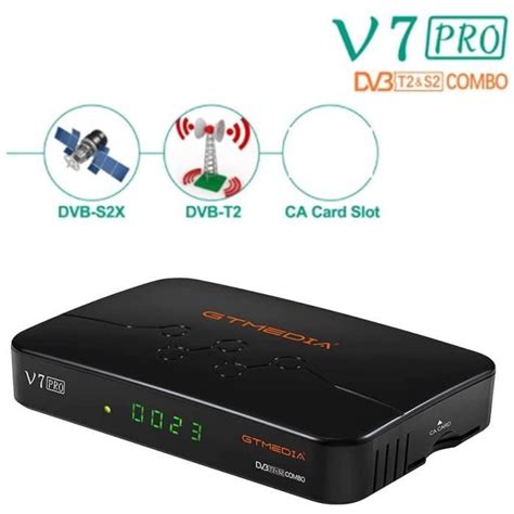 GTMEDIA V7 Pro Combo Décodeur TNT Récepteurs Satellite HD pour TV pour