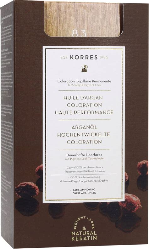 Korres Coloration Permanente Blond Clair Dor Huile D Argan Oh