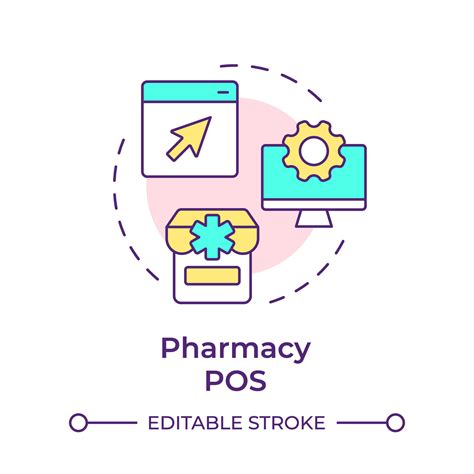Pharmacy POS multi color concept icon. Pharmaceutical retail