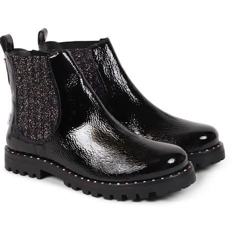 Sophia Webster Girls Butterfly Patent Leather Chelsea Boots