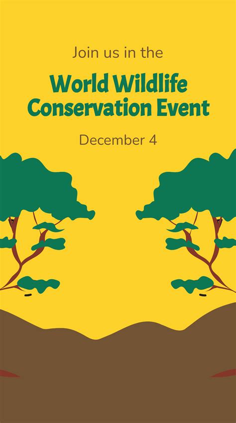 Free World Wildlife Conservation Event Whatsapp Post Template Edit