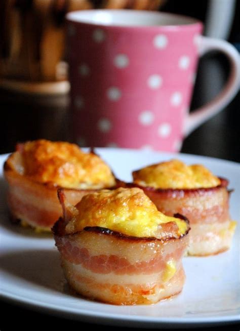 Amazing Cooking Tips: put bacon strips in muffin tin and then add whipped eggs with a little ...