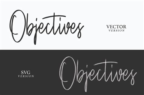 Objectives Svg Brush Font On Behance