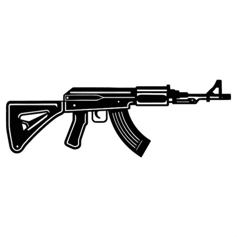 Un Vector De Arma De Silueta Negra Y Un Vector De Icono De Arma