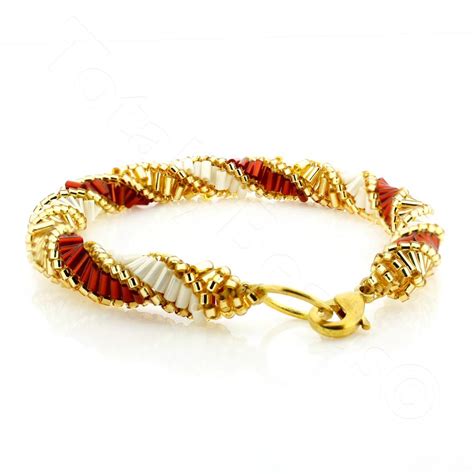 Russian Spiral Bracelet Kit Makes Golden Red Craft Hobby