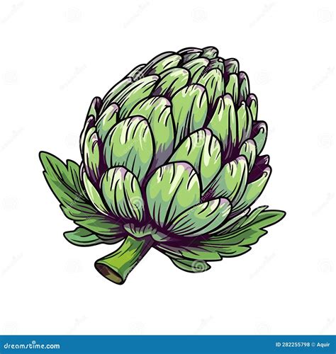 Artichoke Hand Drawn Illustration Artichoke Vector Doodle Style Cartoon Illustration Stock