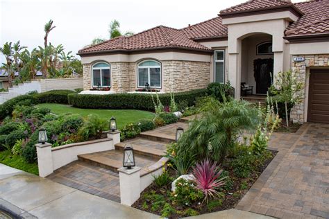 Interlocking Pavers Mediterranean Garden Orange County By