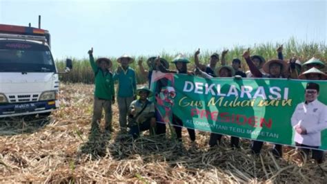 Petani Tebu Di Magetan Deklarasikan Dukungan Untuk Gus Muhaimin