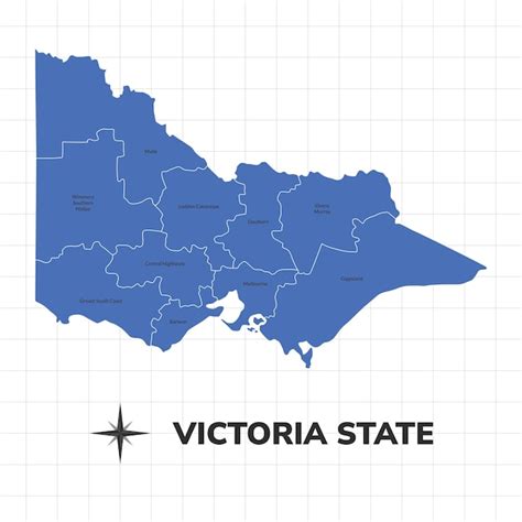 Premium Vector | Victoria State map illustration Map of the state in ...