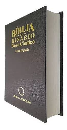 Bíblia E Hinário Novo Cântico Capa Dura Letra Gigante Preta