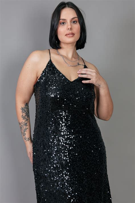 Vestido De Paete Preto - VESTIDO LONGO DE PAETÊ PRETO SOLTINHO Marina&Gabriella - Roupas ...