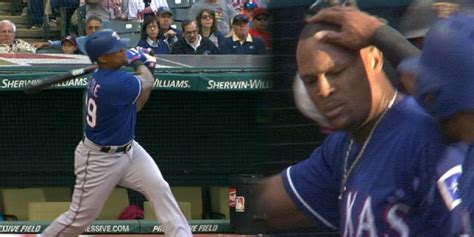 Adrian Beltre's teammates are still touching his head and it's still ...