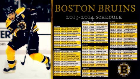 Boston Bruins Schedule 2024 25 Printable Boston Bruins Print