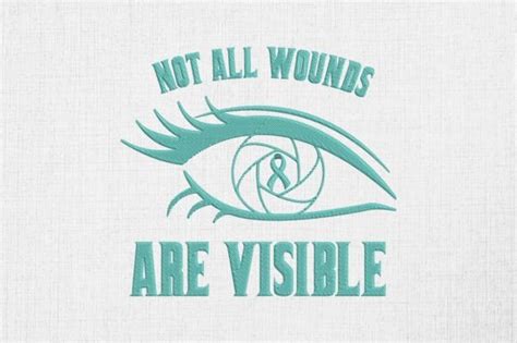 Not All Wounds Are Visible Ptsd Ribbon Creative Fabrica