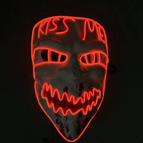 Kiss Me Purge LED Glow Mask – Neon Culture