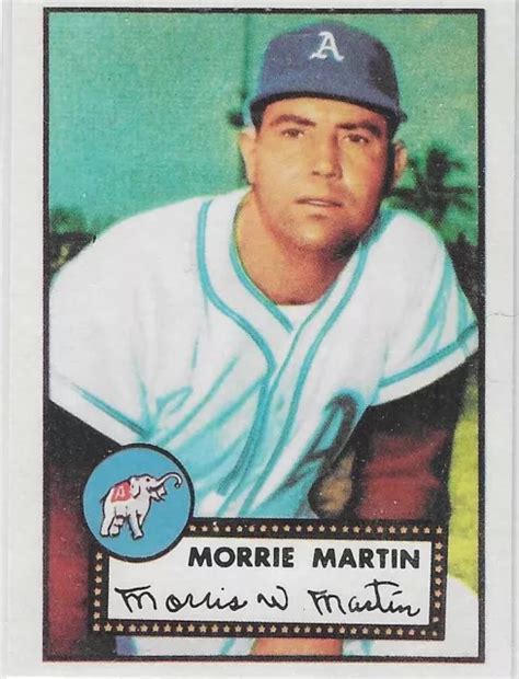 Carte De Baseball S Rie Morrie Martin Kansas City Athletics Topps