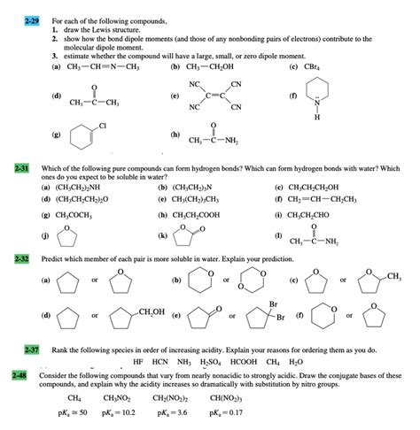 Solved For Each Of The Following Compounds Draw The Lewis Structure Show How The Bond Dipole