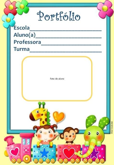 Capa Portfolio Educação Infantil - Capa Portfólio Educação Infantil