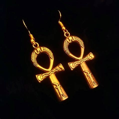 Egyptian Ankh Earrings Gothic Jewellery Alt Accessory Etsy Uk