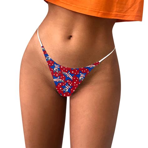 Xzhgs Striped Fall Bikini Women Prints Panties Thong Colors Lingerie G