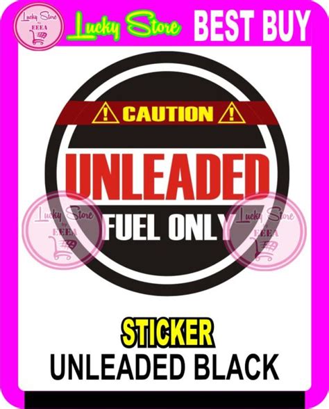 Car Sticker Decals Unleaded Fuel Only Black Lazada Ph