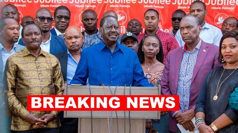 BREAKING NEWS Raila Odinga Urgent Address To The Nation YouTube