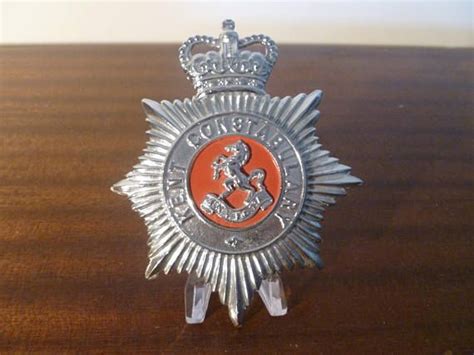 Vintage 1980s Kent Constabulary Helmet Badge British Police Etsy