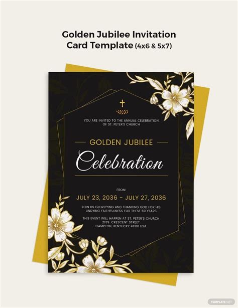 Golden Jubilee Invitation Cards