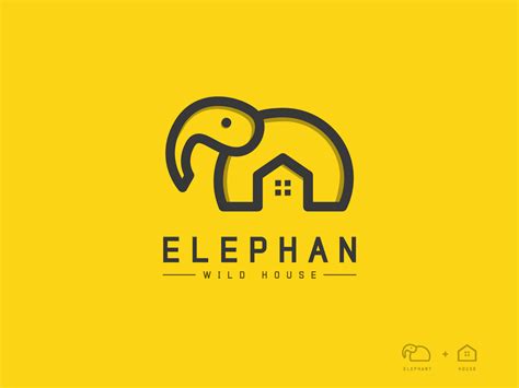 ELEPHAN Logo Design ( Elephant + House ) by Sanaullah Ujjal on Dribbble