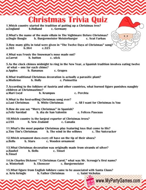 Free Printable Christmas Trivia Quiz Christmas Trivia Christmas