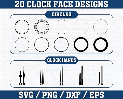 Clock Face Svg Bundle, Clock Face Svg, Clock Face Clipart, Clock Face ...