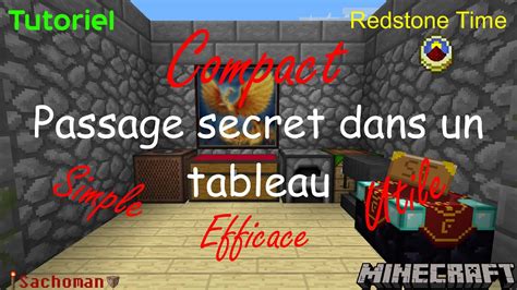 Passage Secret Dans Un Tableau Tuto Redstone Minecraft Youtube