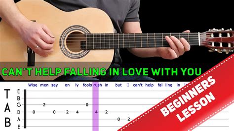 Can T Help Falling In Love With You Easy Guitar Melody Lesson For Beginners W Tabs Elvis