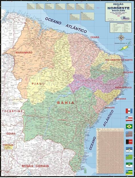 Mapa Dos Estados Do Nordeste Capitais