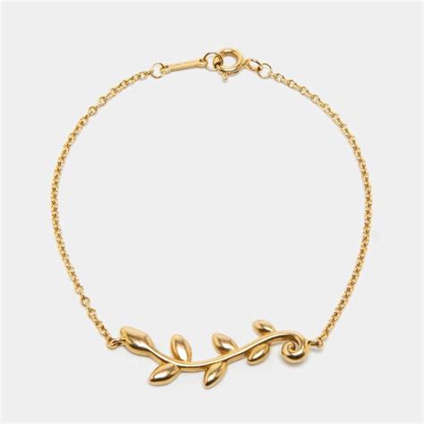 Tiffany And Co Paloma Picasso Olive Leaf Vine 18k Yellow Gold Bracelet Tiffany And Co The Luxury