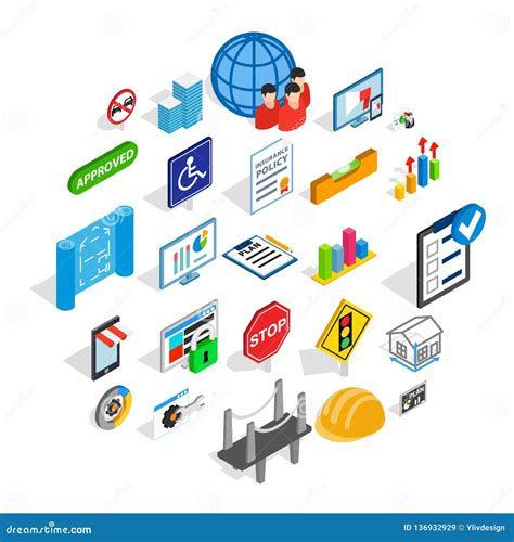 Resolve Icons Set Isometric Style Stock Vector Illustration Of